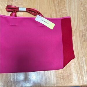 Pink and Red Neoprene Women's Bag